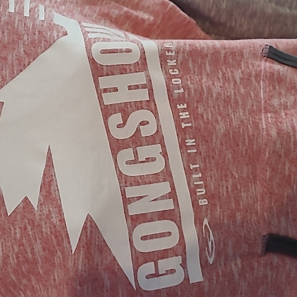 Gongshow Pink Grey Hockey Hoodie Cotton Sweater Bunnyhug M - Picture 2 of 10